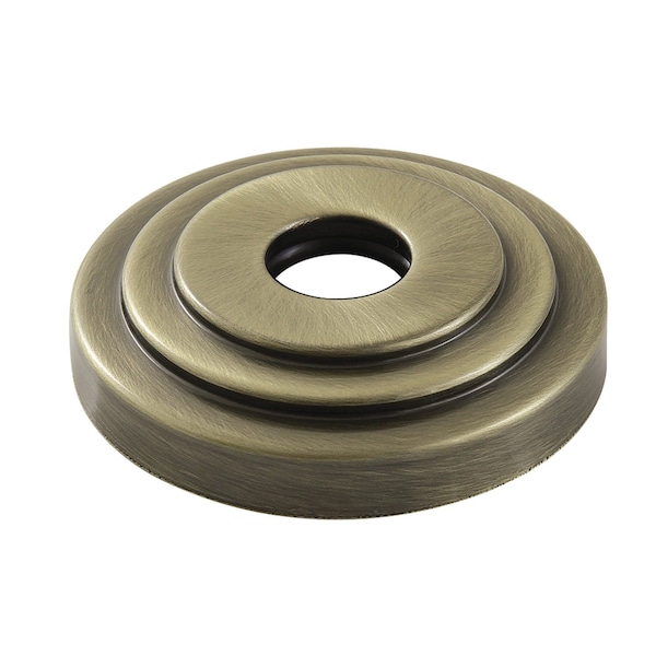 3Inch OD Decorative Escutcheon Flange 34 Inch ID, Antique Brass